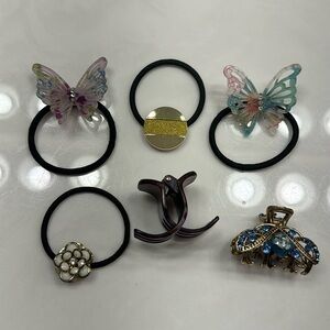 Lot/6 Misc. Hair Ties